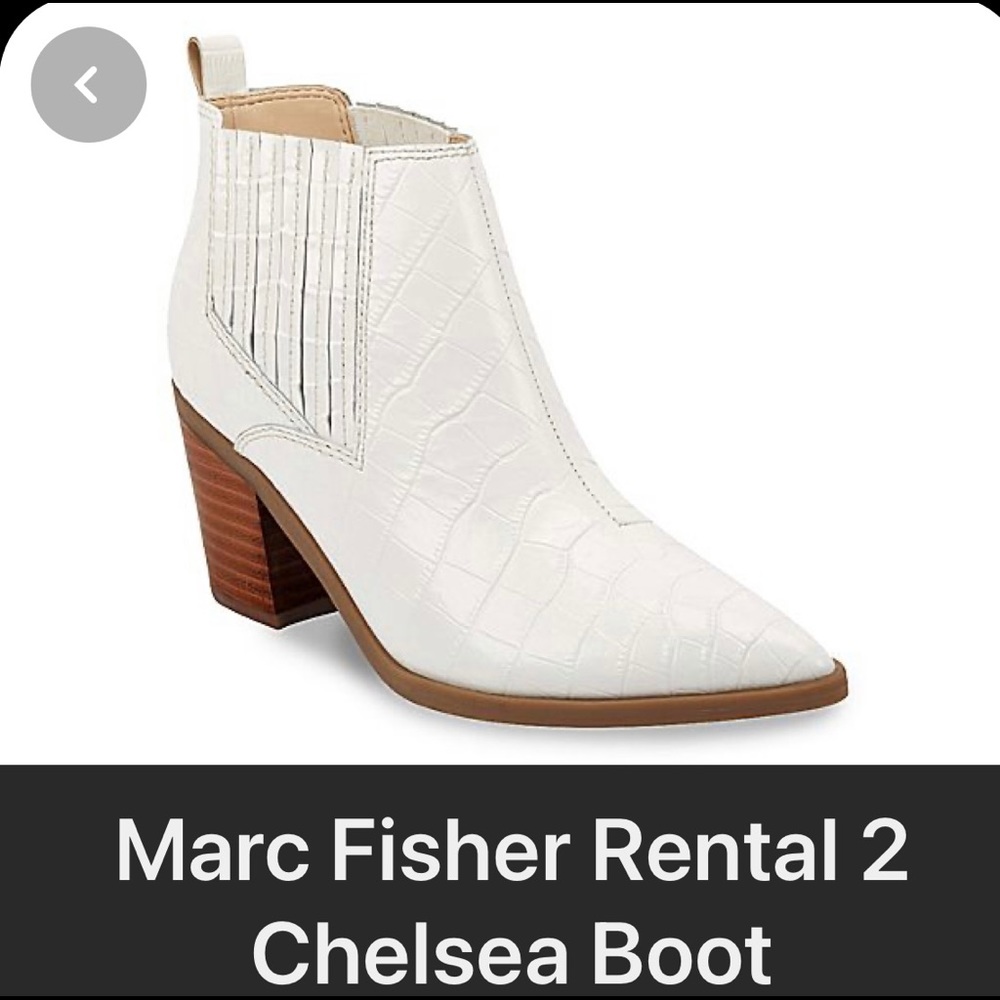 Marc Fisher Rental 2 Chelsea boot white